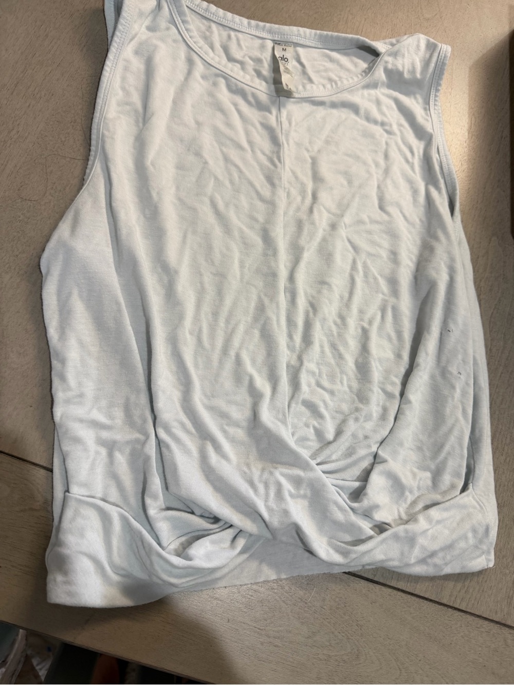 ALO Yoga Light Blue Twist-Front Tank